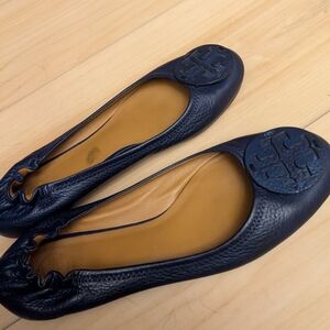 Tory Burch Minnie flats - navy 9.5